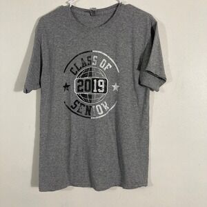 Jerzees T-Shirt Women Medium Grey  Class of 2019 Senior Graphic Tee